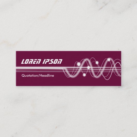 Carte De Visite Mini Vagues sonores II - Crimson profond (Devant)
