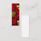Carte De Visite Mini Valentines dorées et rouges (Devant / Derrière)