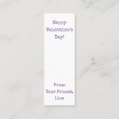 Carte De Visite Mini Valentine's You are Too Cool ! Mini Signet (Dos)