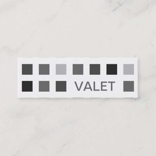 Carte De Visite Mini VALET (carrés moyens) (Devant)