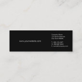 Carte De Visite Mini Variation de grille simple (noir) (Dos)