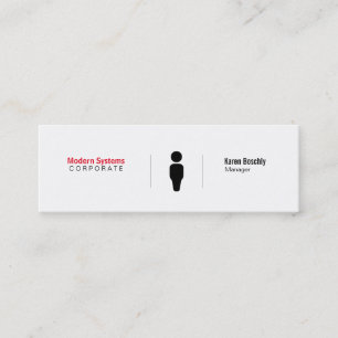 Carte De Visite Mini Variation de grille simple (rouge)