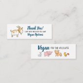 Carte De Visite Mini Vegan extension restaurant merci (Devant / Derrière)