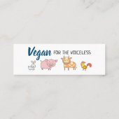 Carte De Visite Mini Vegan extension restaurant merci (Dos)