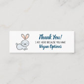 Carte De Visite Mini Vegan extension restaurant merci (Devant)