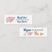 Carte De Visite Mini Vegan extension restaurant merci (Devant / Derrière)