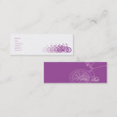 Carte De Visite Mini Vélo pourpre - maigre (Devant / Derrière)