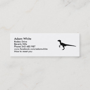 Carte De Visite Mini Velociraptor de dinosaure