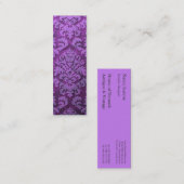 Carte De Visite Mini Velours de coupe de damassé, feuille de relief (Devant / Derrière)