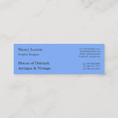 Carte De Visite Mini Velours de coupe de damassé, feuille de relief (Dos)