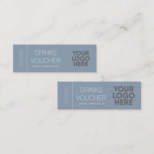 Carte De Visite Mini Ventilateur de boisson d'entreprise Logo Mini cart (Devant / Derrière)