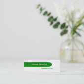 Carte De Visite Mini Verdâtre (Debout devant)