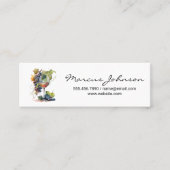 Carte De Visite Mini Verre de vin | Raisins | Aquarelle (Devant)