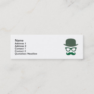 Carte De Visite Mini Verres de moustache, de Derby et d'oeil
