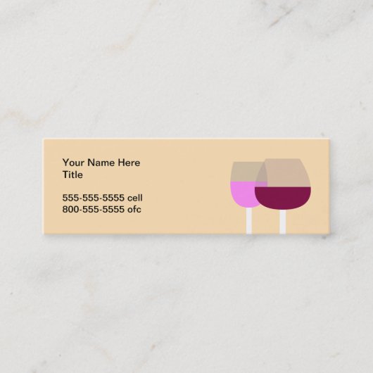 Carte De Visite Mini Verres de vin (Devant)