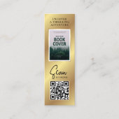 Carte De Visite Mini Version du livre Auteur Photo Mini Gold Signet Car (Devant)