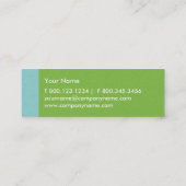 Carte De Visite Mini Vert bleu moderne (Dos)
