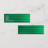Carte De Visite Mini Vert brossé (Devant / Derrière)