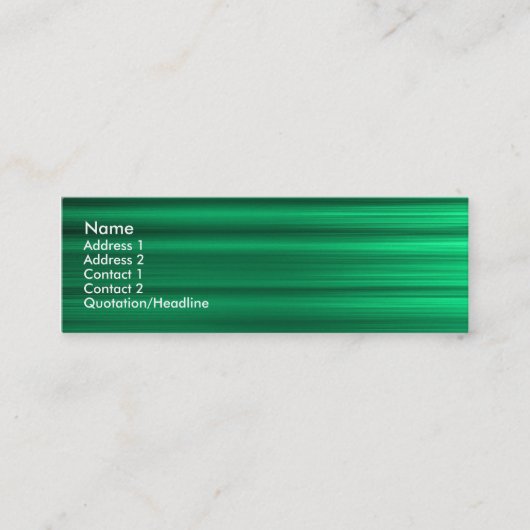 Carte De Visite Mini Vert brossé (Devant)