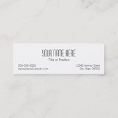 Carte De Visite Mini Vert chic Chevron d'Aqua et monogramme fait sur (Dos)