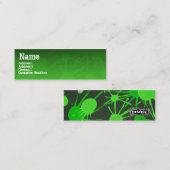 Carte De Visite Mini Vert d'ÉCLABOUSSURE de RUE (Devant / Derrière)