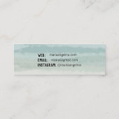 Carte De Visite Mini Vert doux Aquarelle Abstraite Pastel (Dos)