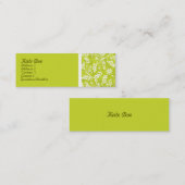 Carte De Visite Mini Vert élégant (Devant / Derrière)