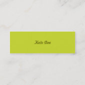 Carte De Visite Mini Vert élégant (Dos)