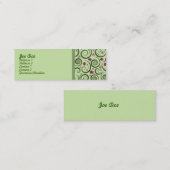 Carte De Visite Mini Vert élégant (Devant / Derrière)