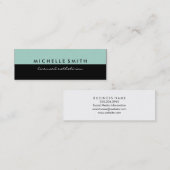 Carte De Visite Mini Vert et Noir clair (Devant / Derrière)