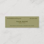 Carte De Visite Mini Vert militaire moderne (Devant)