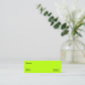 Carte De Visite Mini vert néon (Debout devant)