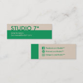 Carte De Visite Mini Vert - série naturelle (Devant / Derrière)