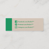 Carte De Visite Mini Vert - série naturelle (Dos)
