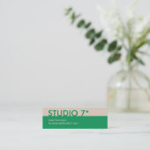 Carte De Visite Mini Vert - série naturelle (Debout devant)