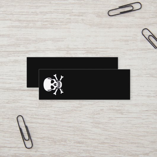 Carte de visite mini verticale Skull n Bones tout  (Devant/Arrière en situation)