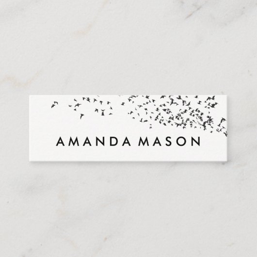 Carte De Visite Mini Vestiges d'oiseaux (Devant)