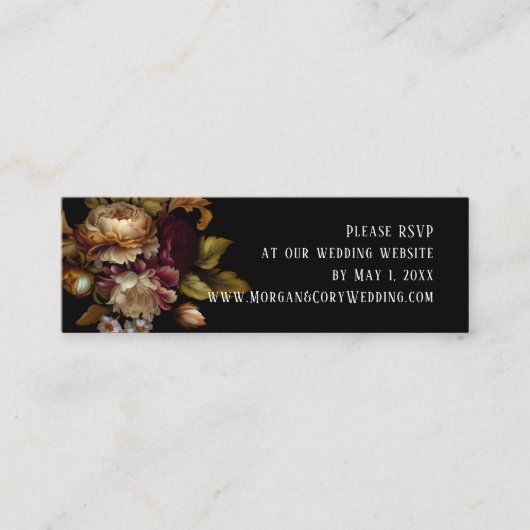 Carte De Visite Mini Vieux Masters Peinture Look Site Mariage RSVP (Devant)