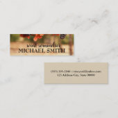 Carte De Visite Mini Vignoble / Sommelier de vin (Devant / Derrière)