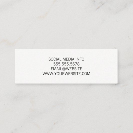 Carte De Visite Mini Vin (Dos)