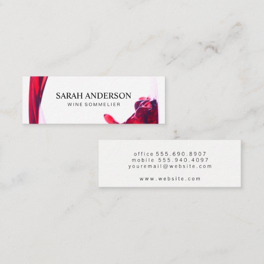 Carte De Visite Mini Vin (Devant / Derrière)