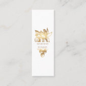 Carte De Visite Mini Vin Gold Elegant Sommelier Vin Maker (Devant)