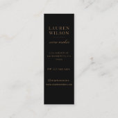 Carte De Visite Mini Vin Gold Elegant Sommelier Vin Maker (Dos)