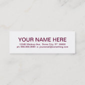 Carte De Visite Mini vin rétro (Dos)