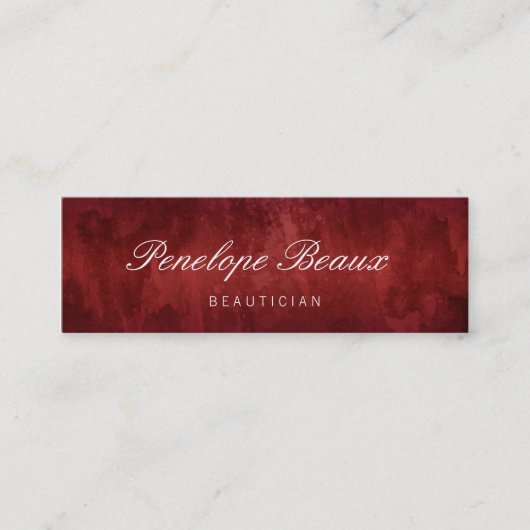 Carte De Visite Mini Vintage rouge tendance (Devant)