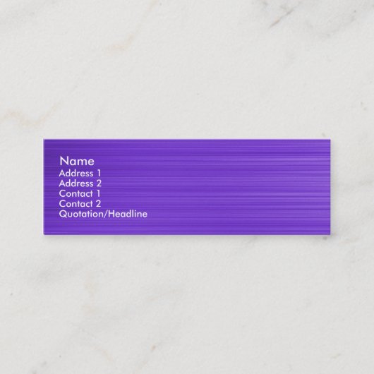 Carte De Visite Mini Violet Brosse (Devant)