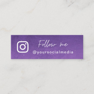 Carte De Visite Mini Violet Galaxy Cosmique Suivre les médias sociaux C