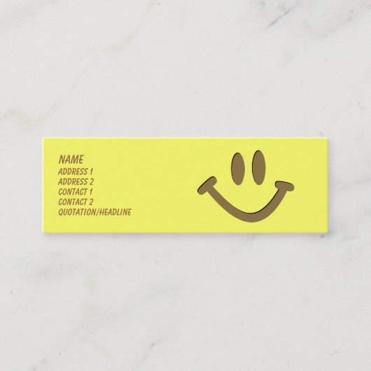 Carte De Visite Mini Visage heureux (Devant)