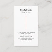 Carte De Visite Mini-Visage Logo Coiffure Beauté Maquillage rose (Dos)