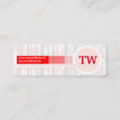 Carte De Visite Mini Visitenkarte Mini rot schwarz (Dos)